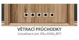 Ventilační otvory – křídlo 80