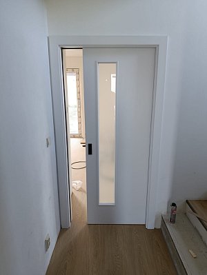 Zárubeň PORTA KOMPAKT pro posuvné dveře do pouzdra /  CPL HQ 0,2 - bílá
