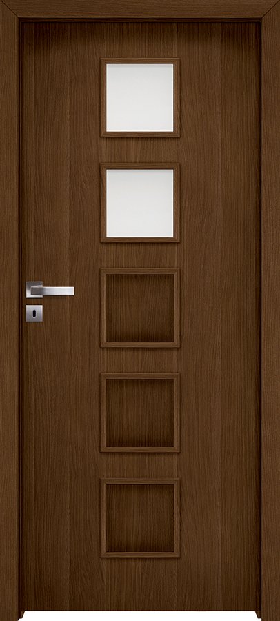 Interiérové dveře INVADO TORINO 3 - Eco-Fornir forte - ořech duro B473