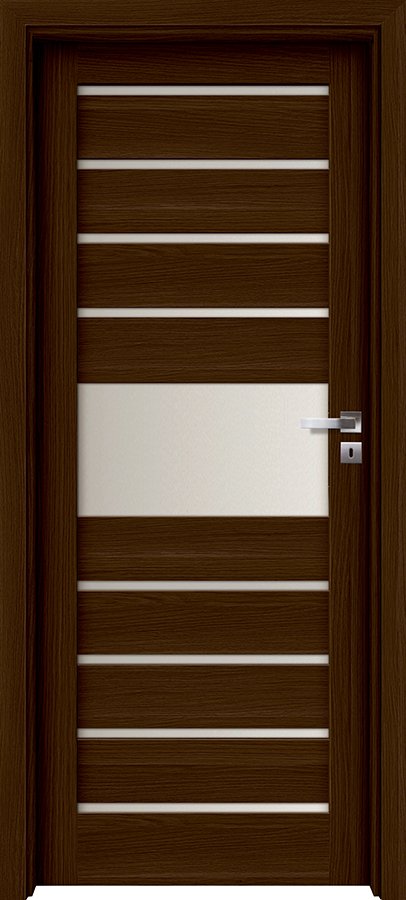 Interiérové dveře INVADO LAGO 4 - Eco-Fornir forte - ořech duro B473