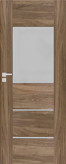 Interiérové dveře DRE AURI - model 2 - dekorativní dýha 3D - ořech americký