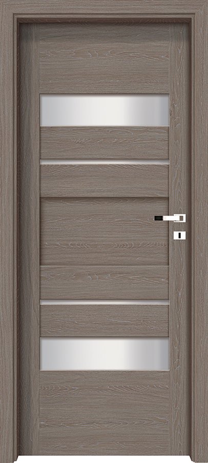Interiérové dveře INVADO PASARO 3 - Eco-Fornir forte - dub šedý B476