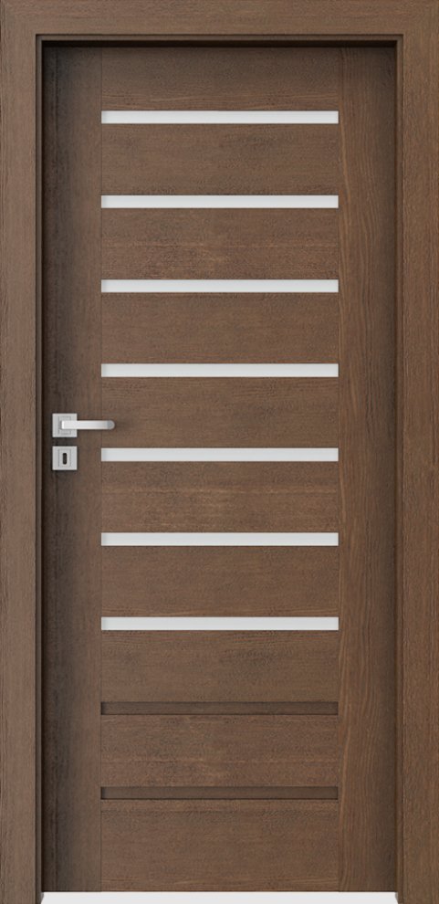 Interiérové dveře PORTA NATURA KONCEPT A.7 - přírodní dýha Satin - dub hnědý