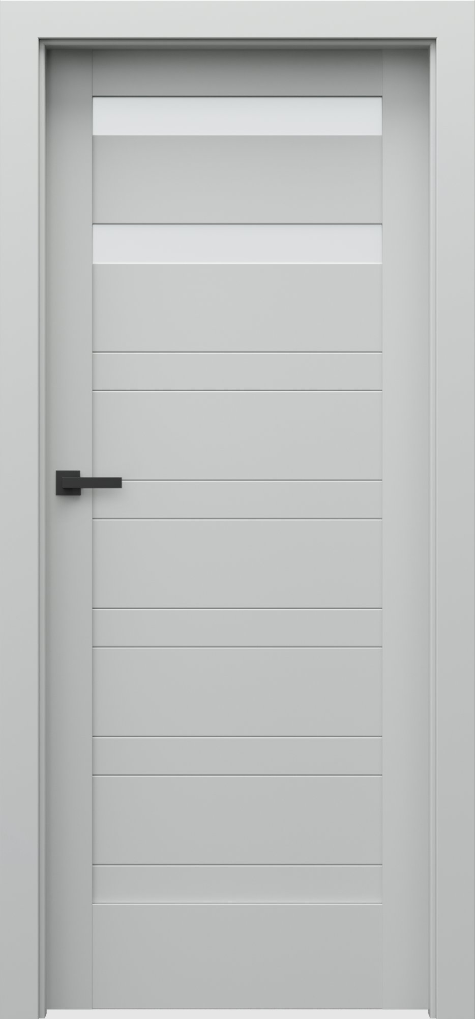Posuvné interiérové dveře VERTE D - D2 - dýha Portadecor - šedá