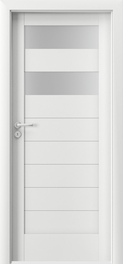 Posuvné interiérové dveře VERTE C - C2 - dýha Portadecor - bílá