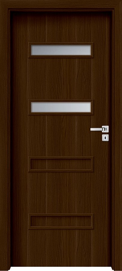 Interiérové dveře INVADO PARMA 2 - Eco-Fornir forte - ořech duro B473