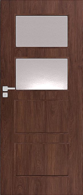 Interiérové dveře DRE MODERN 50 - dýha DRE-Cell - ořech tmavý kartáčovaný