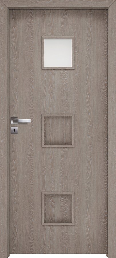Interiérové dveře INVADO SALERNO 2 - Eco-Fornir forte - dub šedý B476