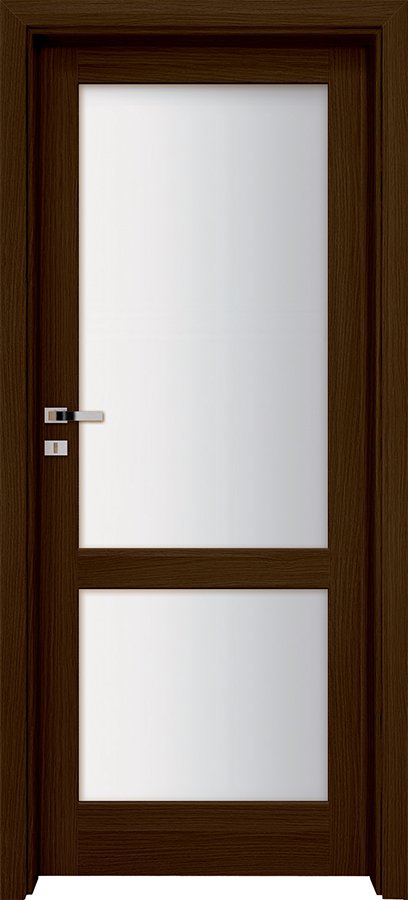 Posuvné interiérové dveře INVADO LARINA NEVE 3 - Eco-Fornir forte - ořech duro B473