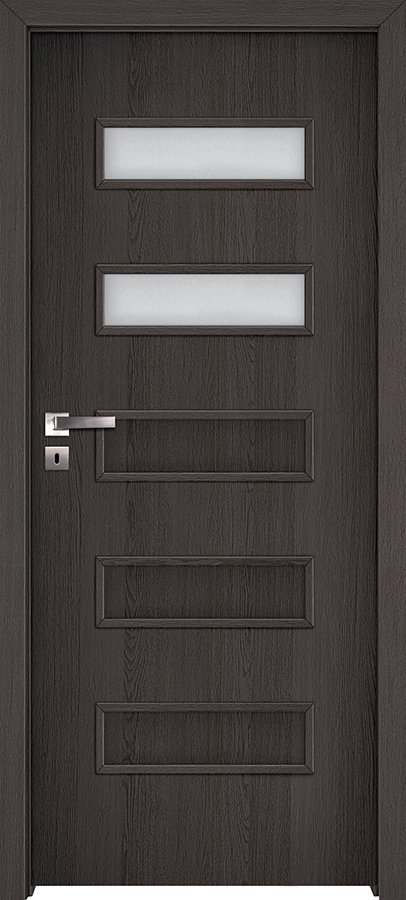 Posuvné interiérové dveře INVADO GEMINI 2 - dýha Enduro 3D - antracit B637