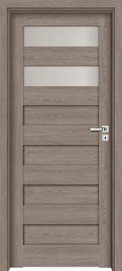 Interiérové dveře INVADO NOGARO 4 - Eco-Fornir forte - dub šedý B476