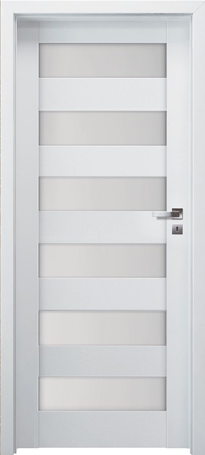 Posuvné interiérové dveře INVADO DOMINO 15 - Eco-Fornir laminát CPL - bílá B490