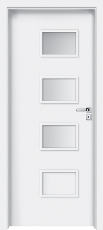 Posuvné interiérové dveře INVADO ORSO 2 - Eco-Fornir laminát CPL - bílá B490