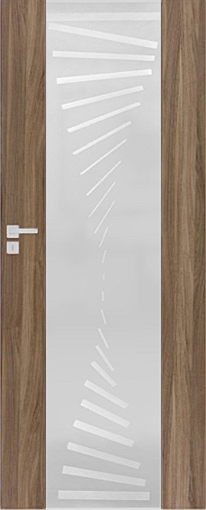 Interiérové dveře DRE VETRO A - A4 - dekorativní dýha 3D - ořech americký