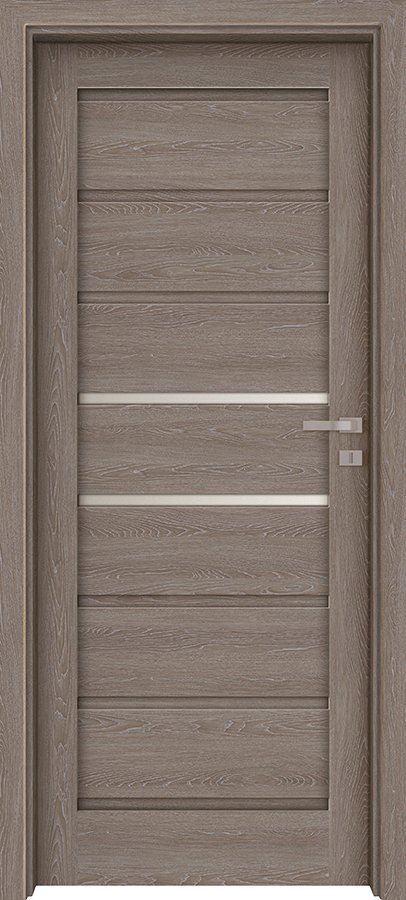 Posuvné interiérové dveře INVADO LINEA FORTE 2 - Eco-Fornir forte - dub šedý B476