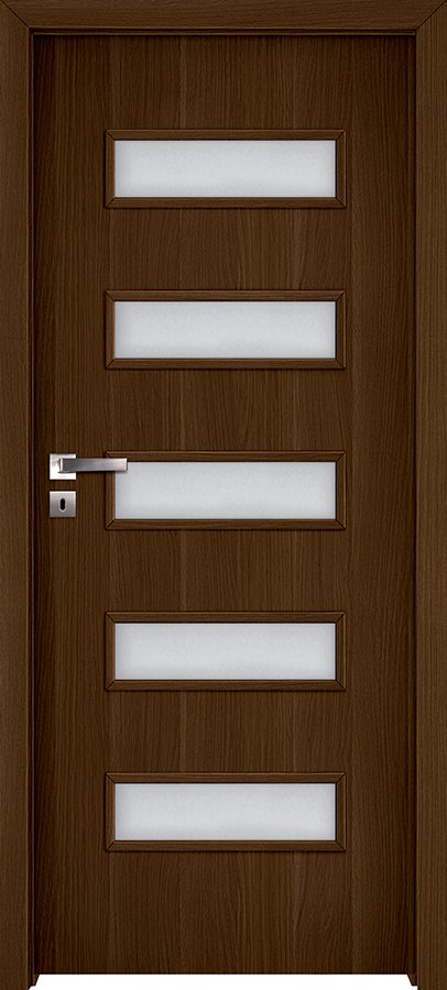 Posuvné interiérové dveře INVADO GEMINI 1 - Eco-Fornir forte - ořech duro B473