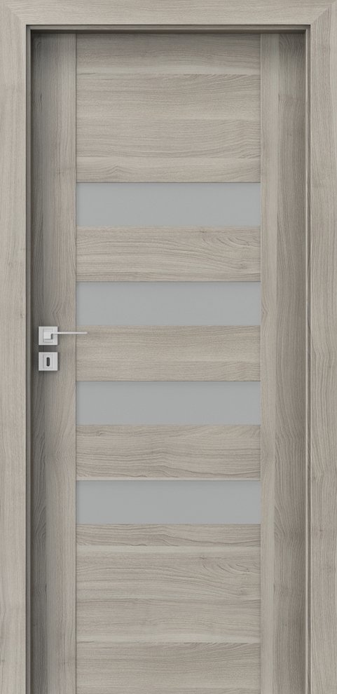Interiérové dveře PORTA KONCEPT H.4 - dýha Portasynchro 3D - akát stříbrný