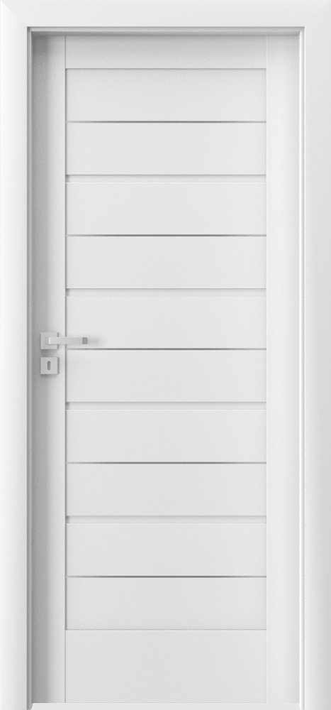 Interiérové dveře VERTE G - G0 intarzie - dýha Portadecor - bílá