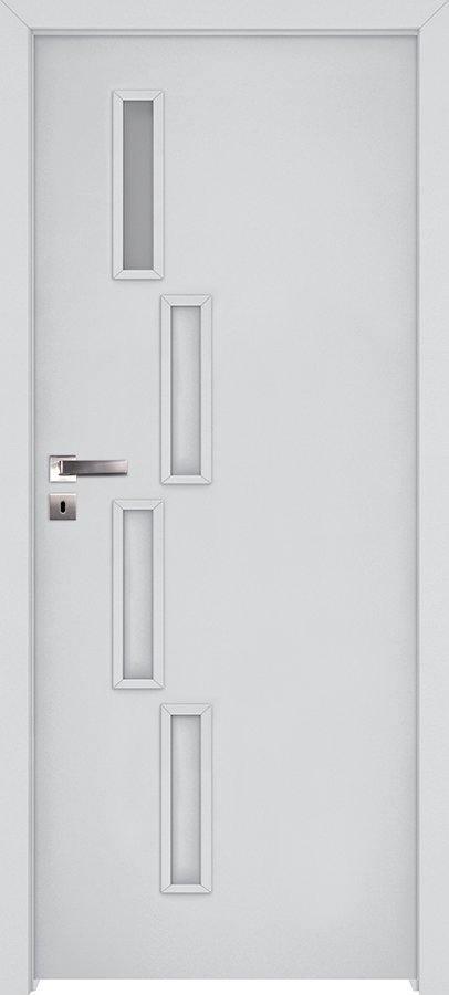 Posuvné interiérové dveře INVADO SAGITTARIUS 2 - Eco-Fornir laminát CPL - bílá B490