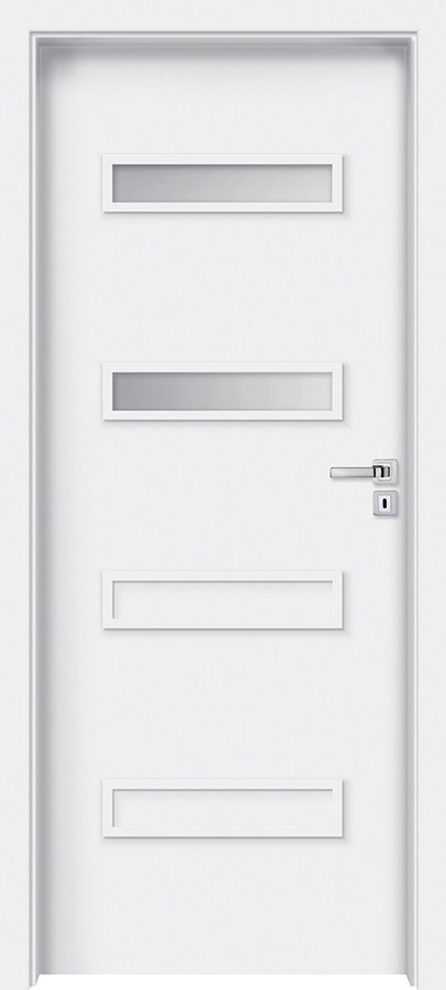 Posuvné interiérové dveře INVADO PARMA 2 - Eco-Fornir laminát CPL - bílá B490