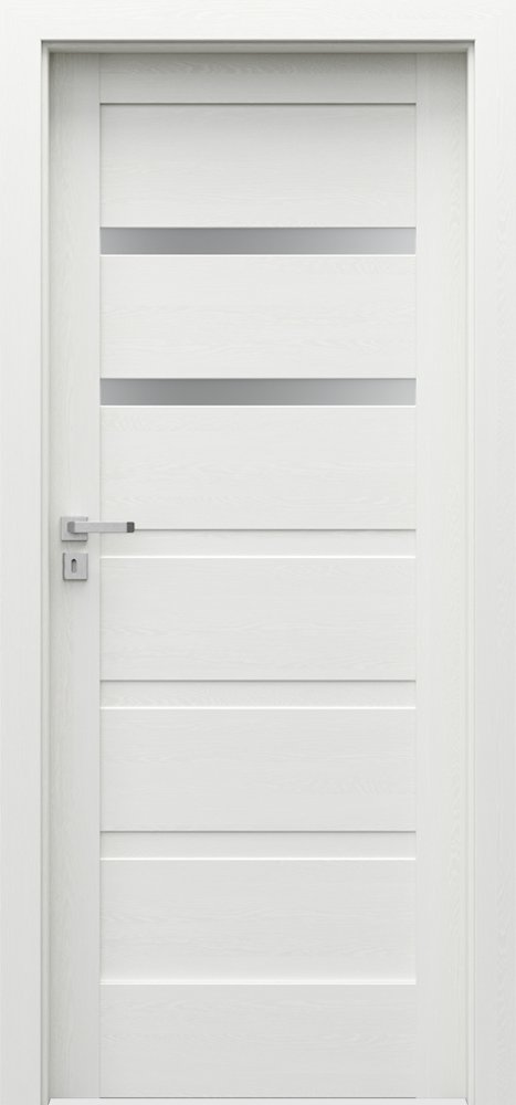 Posuvné interiérové dveře VERTE HOME H - H2 - dýha Portadecor - bílá