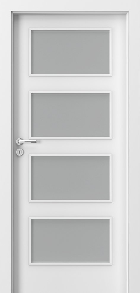 Interiérové dveře PORTA FIT H.4 - dýha Portadecor - bílá