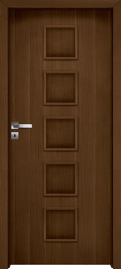 Interiérové dveře INVADO TORINO 1 - Eco-Fornir forte - ořech duro B473