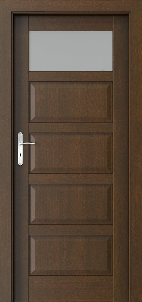 Interiérové dveře PORTA TOLEDO 1 - přírodní dýha Satin - mocca