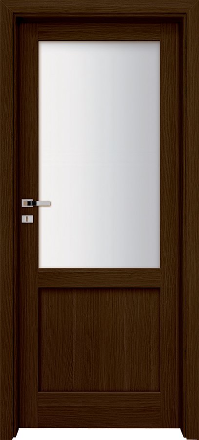 Interiérové dveře INVADO LARINA NEVE 2 - Eco-Fornir forte - ořech duro B473