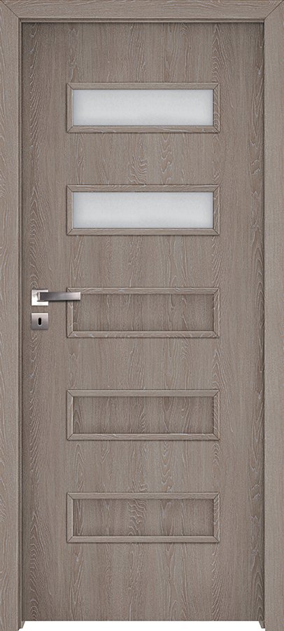 Interiérové dveře INVADO GEMINI 2 - Eco-Fornir forte - dub šedý B476