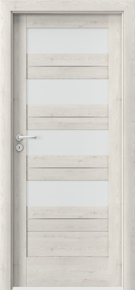 Posuvné interiérové dveře VERTE C - C4 intarzie - dýha Portasynchro 3D - borovice norská