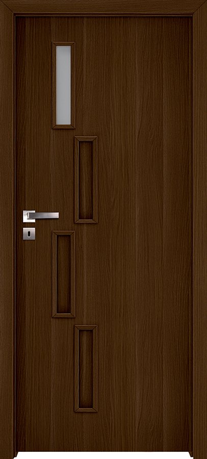 Posuvné interiérové dveře INVADO SAGITTARIUS 2 - Eco-Fornir forte - ořech duro B473