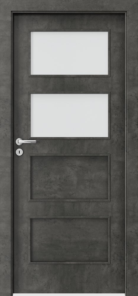 Posuvné interiérové dveře PORTA FIT H.2 - dýha CPL HQ 0,2 - beton tmavý