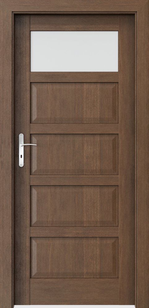 Interiérové dveře PORTA TOLEDO 1 - přírodní dýha Satin - dub hnědý