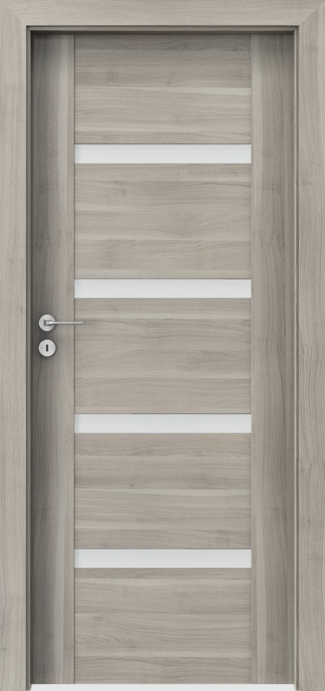 Posuvné interiérové dveře PORTA INSPIRE C.4 - dýha Portasynchro 3D - akát stříbrný