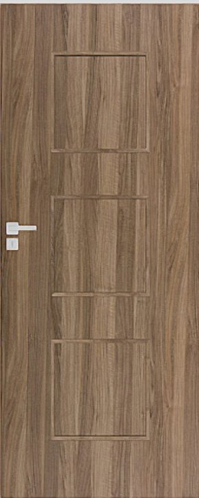 Interiérové dveře DRE KANON 10 - dekorativní dýha 3D - ořech americký