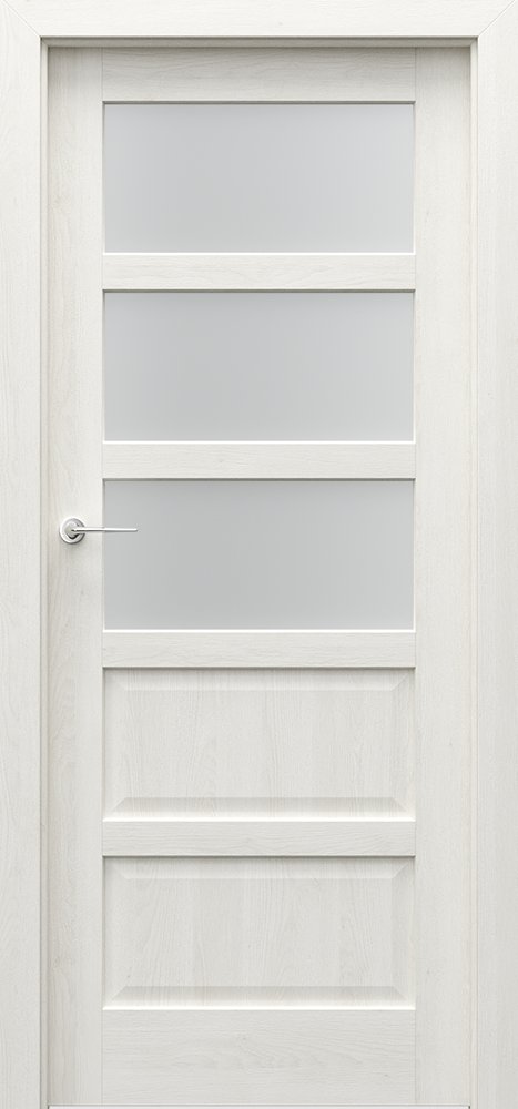 Interiérové dveře PORTA TOLEDO 3 - přírodní dýha Satin - dub bílý