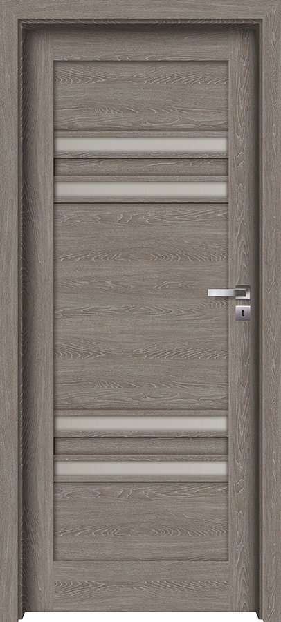 Interiérové dveře INVADO DOMINO 8 - Eco-Fornir forte - dub šedý B476