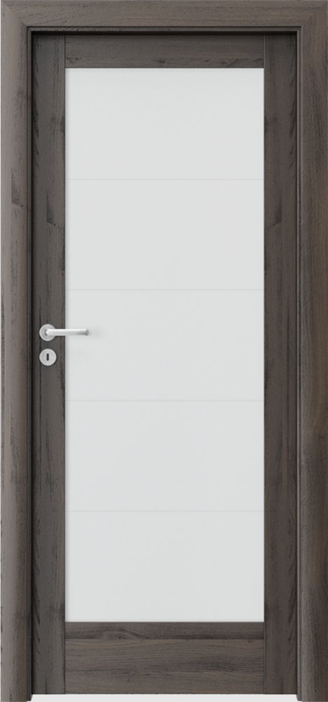 Posuvné interiérové dveře VERTE B - B5 - dýha Portasynchro 3D - dub tmavý 