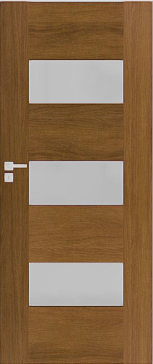 Interiérové dveře DRE SOLTE - model 3 - dýha DRE-Cell - dub zlatý kartáčovaný