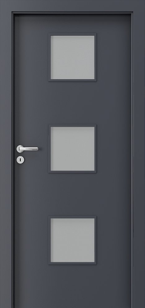 Interiérové dveře PORTA FIT C.3 - dýha CPL HQ 0,2 - antracit HPL-CPL