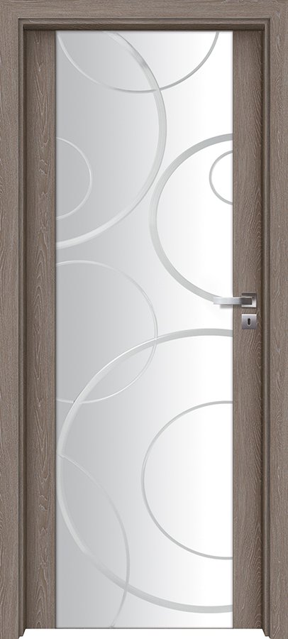 Interiérové dveře INVADO D´ARTAGNAN Tondo - Eco-Fornir forte - dub šedý B476