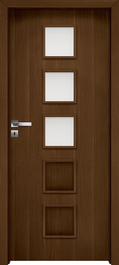 Interiérové dveře INVADO TORINO 4 - Eco-Fornir forte - ořech duro B473