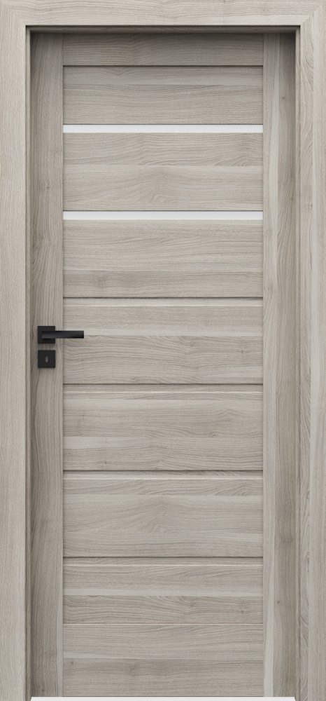 Posuvné interiérové dveře VERTE HOME J - J2 - dýha Portasynchro 3D - akát stříbrný