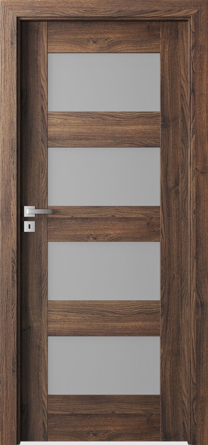 Posuvné interiérové dveře VERTE PREMIUM A - A4 - dýha Portasynchro 3D - dub šarlatový