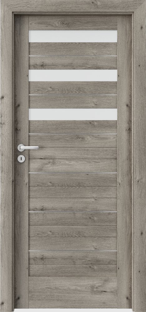 Interiérové dveře VERTE D - D3 intarzie - dýha Portaperfect 3D - dub Sibiřský