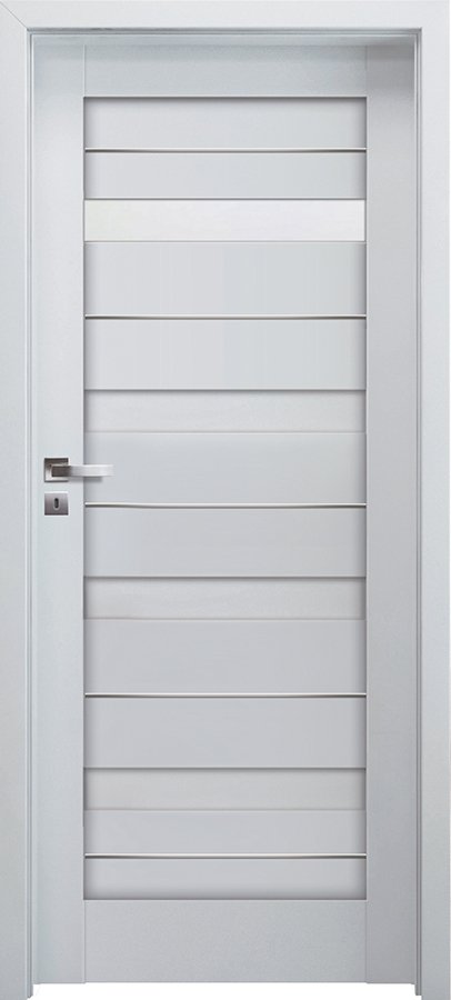 Posuvné interiérové dveře INVADO CAPENA INSERTO 2 - Eco-Fornir laminát CPL - bílá B490