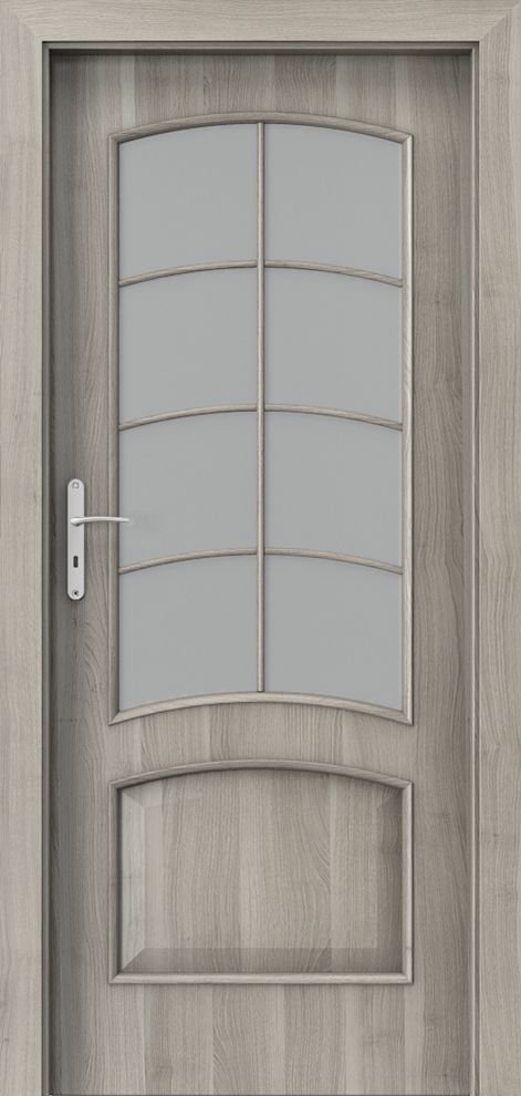Interiérové dveře PORTA NOVA 6.4 - dýha Portasynchro 3D - akát stříbrný