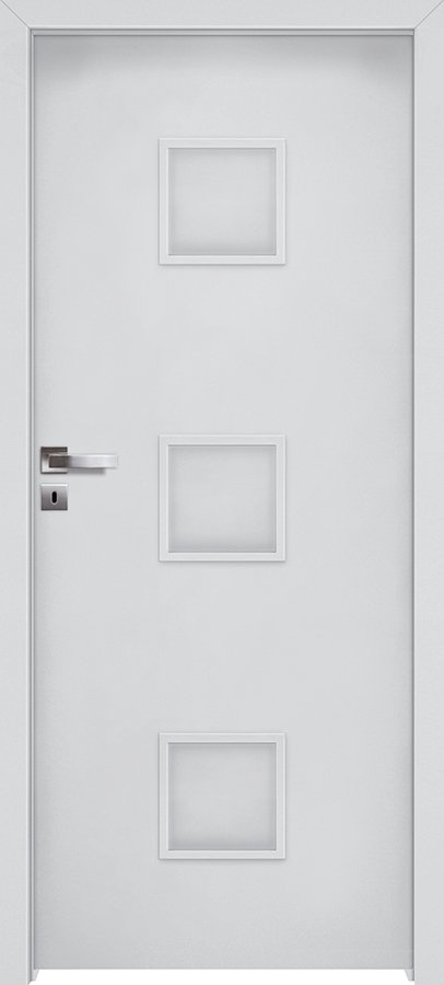 Posuvné interiérové dveře INVADO SALERNO 1 - Eco-Fornir laminát CPL - bílá B490