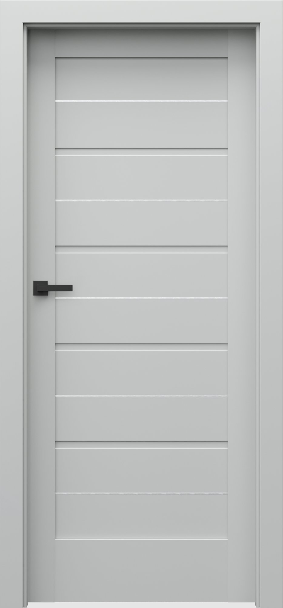 Posuvné interiérové dveře VERTE G - G0 intarzie - dýha Portadecor - šedá